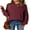 AB Burgundy, variant on Eytino Women's Sweater Long Lantern Sleeves Sweater Crewneck Cable Knit Casual Oversized Pullover Tops Gray