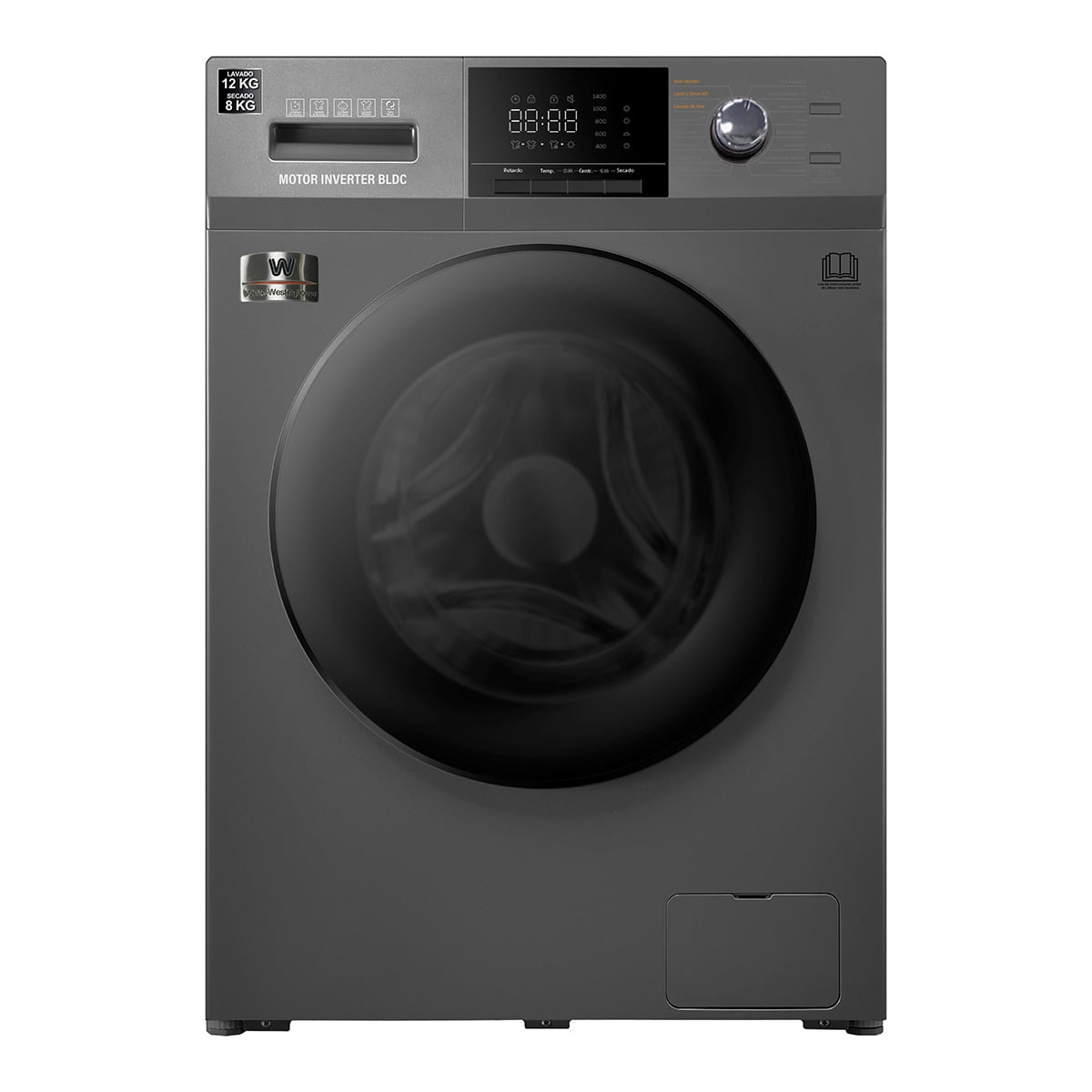 White-westinghouse Lavasecadora Westinghouse, Carga Frontal, Inverter, 12 Kg De Lavado / 8 Kg De Secado Wwcfl14303awd