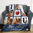 thumbnail image 4 of Custom Photo Blankets Using My Own Photos Personalized Throw Blanket with Pictures Text Customized Blanket for Adults Mom Dad Family Dog Kids Friends Lover Personalized Memorial Gift 60"x80", 4 of 6