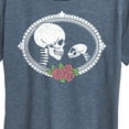 thumbnail image 3 of Instant Message - Human And Cat Skull - Women's Short Sleeve Graphic T-Shirt, 3 of 6