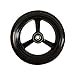 thumbnail image 3 of RIANTWHEEL , 5.0 X 1.0 Pouces, Roues en PU, Roulettes de Fauteuil Roulant, Jante en Aluminium, une Paire (Noir), 3 of 4