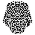 thumbnail image 6 of Leopard Print Women's V-Neck Blouse With 3/4 Ruffled Bell Sleeves Casual Top Ladies Blouses, 6 of 7