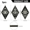 thumbnail image 2 of 3Pcs Egypt Eye Moon Boho Wall Decor Rustic Witchy Wall Art Wooden with Hook Tarot Hanging Sign Pediments Halloween Decoration for Home Bedroom Living Room Gallery Black 6.7 x 11.8in, 2 of 8