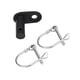 thumbnail image 2 of Adaptador de enganche de remolque de bicicleta, accesorio de remolque de bicicleta de acero al carbono, conector de acoplador de remolque de bicicleta Cola enganche de remolque de bicicleta, 2 of 8