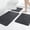 Black, variant on 3-Piece Memory Foam Bathroom Rug Set, Highly Absorbent Machine Washable Bathroom Carpet Set, Includes U-Shaped Toilet Rug and Runner for Bathroom, Laundry Room & Entryway, Black