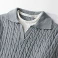 thumbnail image 2 of LIaqionyy Men Sweaters V Neck Cable Knit Long Sleeve Fall Winter Casual Texture Pullover Business Sweater, 2 of 6