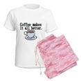 thumbnail image 6 of CafePress - Coffee Makes It All Better Pajamas - Women's Short Sleeve Print T-Shirt and Pants Light Cotton Pajama Set, 6 of 7
