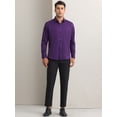 thumbnail image 2 of Unique Bargains Men's Long Sleeve Regular Fit Business Button Down Formal Shirt S Purple, 2 of 6