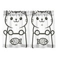thumbnail image 7 of Yayeee Kitchen Curtains Tier Pair Light Filtering 27"x36" Rod Pocket Short Cafe Window Panel, Cute Chubby Cat, 7 of 7