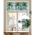 thumbnail image 7 of Tropical Plant Valances for Windows Blue Wood Grain Starfish Vintage Nautical Valance Rod Pocket Short Window Treatments Curtains for Kitchen Bathroom Living Room Bedroom, 42 x 18 Inch, 7 of 7