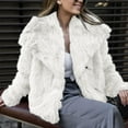 thumbnail image 4 of Faux Fur Coat Women Warm Fluffy Short Faux Fur Jacket Long Sleeve Lapel Open Front Outwear, 4 of 6