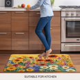 thumbnail image 5 of Colorful Sunflower Doormat Outdoor Entrance 24"x36", Farmhouse Botanical Floral Absorb Moisture Dirt Door Mats, Non-Slip Rubber Backing Floor Mats Indoor, Low-Profile Front Door Rugs, 5 of 9