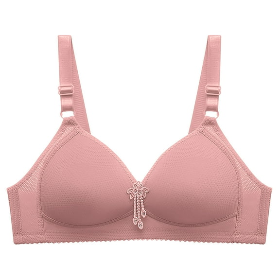 DPTALR Womens Dailywear Bars Embroidered Glossy Comfortable Breathable Bra Underwear No Rims