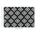 thumbnail image 3 of Tapis Extérieur Réversible pour VR, Tapis de Sol de Patio 6 Pieds x 9 Pieds, Noir et Blanc, 3 of 9