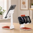 thumbnail image 4 of WIRESTER White Foldable Phone Stand for Desk, Adjustable Portable Cell Phone Holder for iPhone 17, 16, 15, 14 and Android Smartphones - Basketball, 4 of 6
