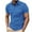 C Blue, variant on Mens Button Down Shirts Short Sleeve T Shirt Casual Stripe Color Blocking Sports Top Shirts
