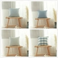 thumbnail image 7 of 4 Pieces Plaid Throw Pillow Cover,18 x 18 Inch Farmhouse Square Pillow Cases,Striped Cushion Cover for Sofa Chair Couch Bed Car Decoration Light Blue, 7 of 7