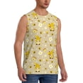thumbnail image 2 of Bixox Men's Cute Bee Gnomes Printed Shirt Sleeveless Fitness Tank Top-3X-Large, 2 of 7