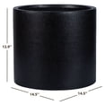 thumbnail image 4 of SAFAVIEH Braslen Concrete Modern Solid Round Patio Planter, Black, 4 of 6