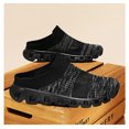 thumbnail image 3 of Men's Backless Slip‑on Mule Walking Shoes, Knit Mesh Casual Slide Footwear With Segmented Grooved Outsole for Daily Leisure, 3 of 4