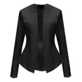 thumbnail image 1 of Blazer Mujer Saco Corto Liso Strech Color Uniforme, 1 of 5