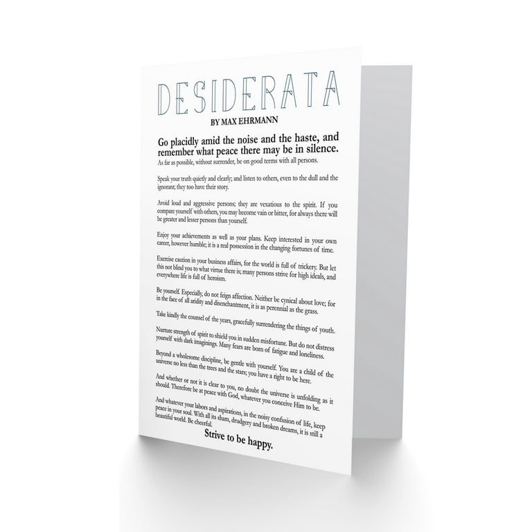 desiderata-poem-by-max-ehrmann-blank-greeting-cards-with-envelopes-pack-of-6-walmart-com for Free Printable Desiderata Poem Pdf Desiderata Poem By Max Ehrmann Blank Greeting Cards With Envelopes Pack of 6 - Walmart.com for Free Printable Desiderata Poem Pdf