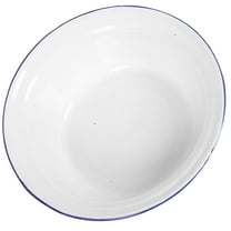 WHAMVOX Retro Enamel Basin for Home White Color and Safe Enamel Material Lightweight 7.87 Inches