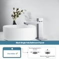 thumbnail image 3 of Wowow Single Handle Single Hole Bathroom Faucet with Supply Line and Deckplate in Polished Chrome, 3 of 9