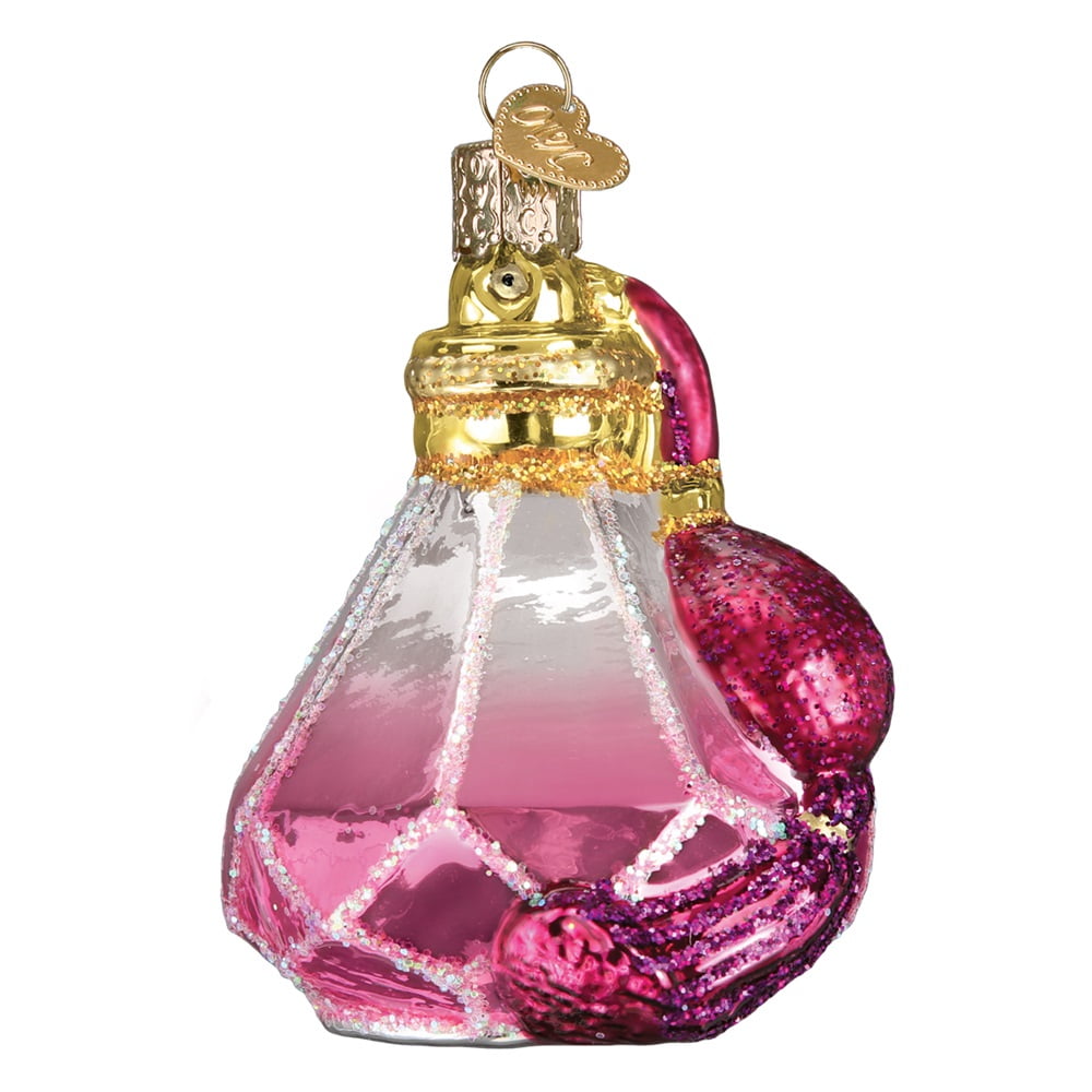 Old World Christmas Perfume Bottle Glass Tree Ornament 32357 FREE BOX