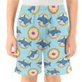 thumbnail image 2 of Shark Cracker Pattern Athletic Shorts Breathable with Comfort Fit Drawstring Casual Sweatshorts Small, 2 of 8