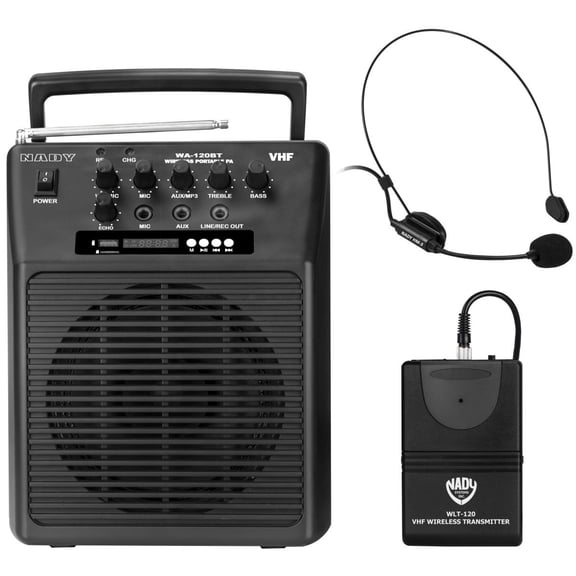 Nady Wireless Portable Compact PA Full-Range Speaker System - WA-120BT HM
