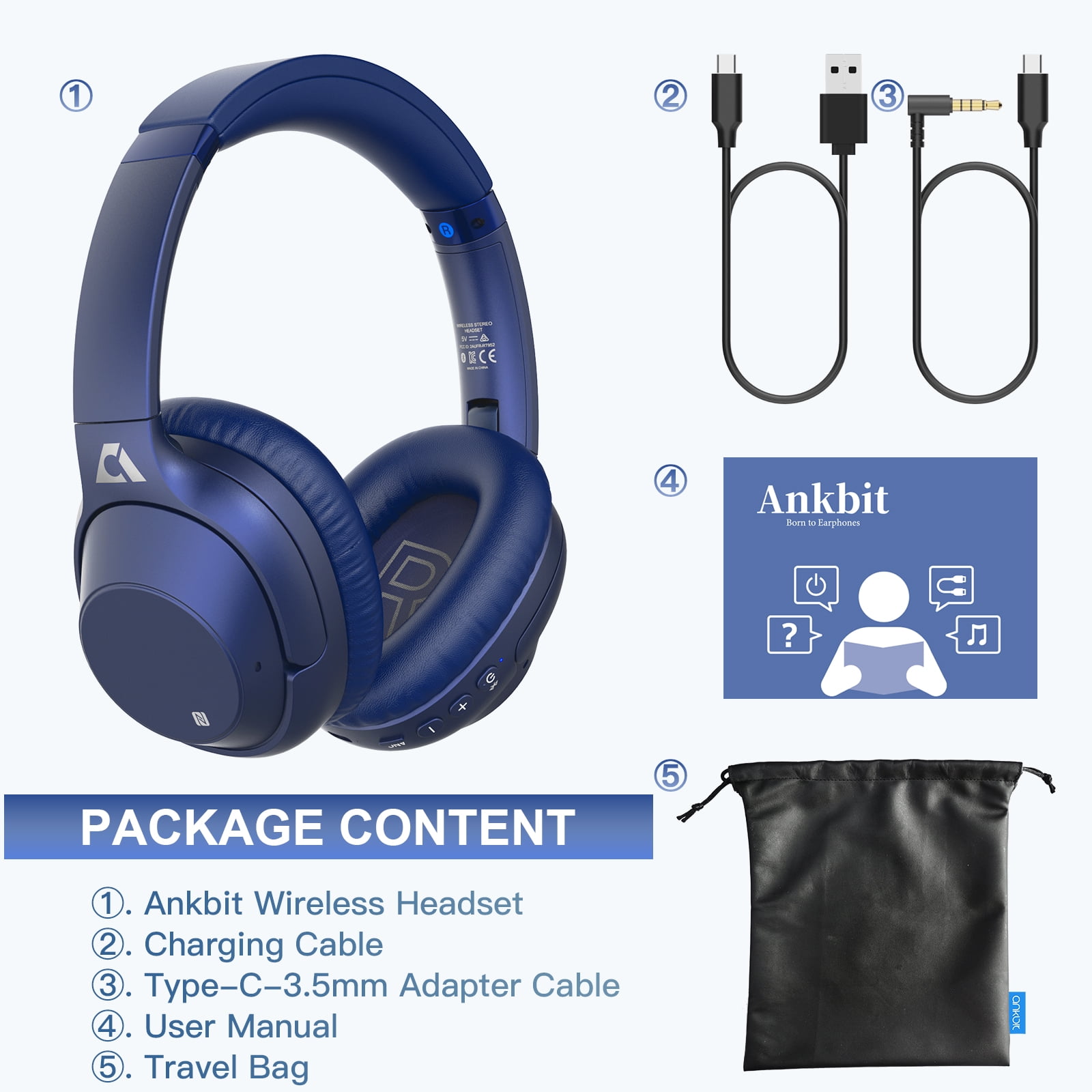 Ankbit E500 Active Noise Cancelling Wireless Headphones with Microphone, Bluetooth 5.2, Deep Bass, 80H Playtime, Voice Assistant for Travel/Home/Office - Black - Walmart.com Ankbit E500 Active Noise Cancelling Wireless Headphones with Microphone, Bluetooth 5.2, Deep Bass, 80H Playtime, Voice Assistant for Travel/Home/Office - Black - Walmart.com