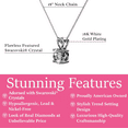 thumbnail image 2 of Cate & Chloe Marian 18k White Gold Plated Heart Pendant Necklace with Swarovski Crystal for Women, 2 of 8