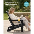 thumbnail image 2 of Folding Adirondack Chair, All-Weather HDPE Fire Pit Patio Chair, Black, 2 of 7