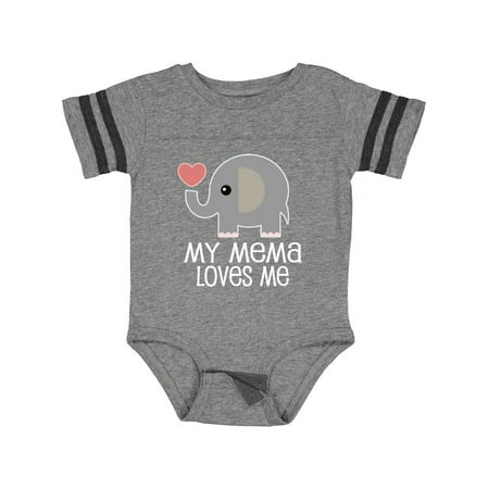 

Inktastic My Mema Loves Me for Grandchild Gift Baby Boy or Baby Girl Bodysuit