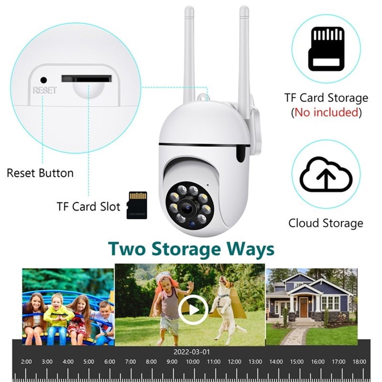 Smart Home Wireless Security Camera, 2MP HD, Night Vision, Motion