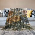 thumbnail image 2 of Orinice Flowers Gold Border Art Nouveau Warm Lightweight Blanket Soft Fleece Blankets for All Seasons - Perfect Decor for Living Rooms, Sofa, and Office - Multiple Sizes Available 60x80in, 2 of 6