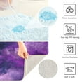 thumbnail image 4 of U-Shaped Toilet Mat Plush Bathroom Rug Mat Non Slip Bathroom Mats Purple and Black Tie-dye Texture, 4 of 5