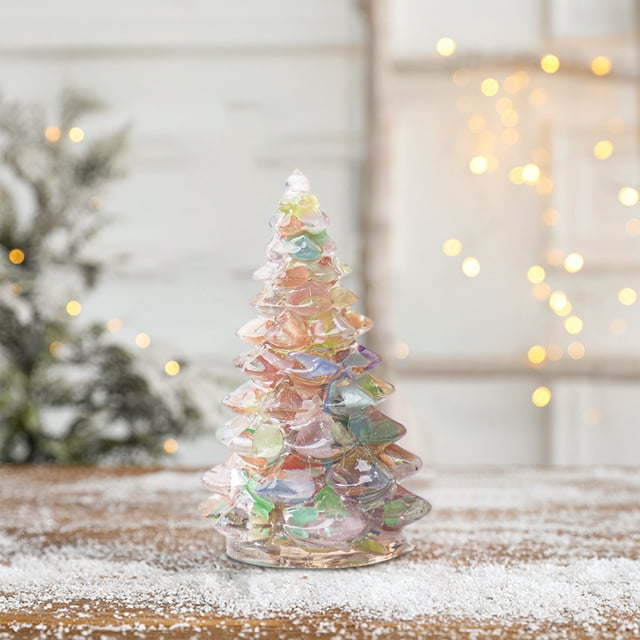 Resin Crystal Christmas Tree Home Christmas Decoration Gifts Christmas Desktop Ornaments Ornaments