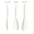 thumbnail image 5 of 2 Pcs Heat Resistant Silicone Cooking Spoon Set - Food Grade Silicone Spatula Spoon for Mixing, Scoop, and Scrape, Dishwasher safe, Bpa Free (Black & Cream White), 5 of 7