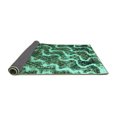 thumbnail image 2 of Ahgly Company Indoor Rectangle Abstract Turquoise Blue Modern Area Rugs, 5' x 7', 2 of 4