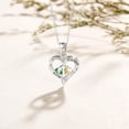 thumbnail image 4 of Personalized Bold Name Wrapped Iridescent Heart Necklace, 4 of 6