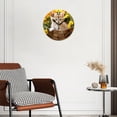 thumbnail image 3 of Battery Operated Analog Wall Clocks Non-Ticking Silent Modern Clock Decorative for Home,Office-Cute Kitten Sits In The Flower Basket(16inch), 3 of 4