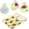 thumbnail image 4 of SKYSONIC Dish Drying Mat for Kitchen Counter Ladybug and Flowers Eco Friendly Drying Mat - Easy to Clean Heat Resistant Dish Mat - 18x24, 4 of 6