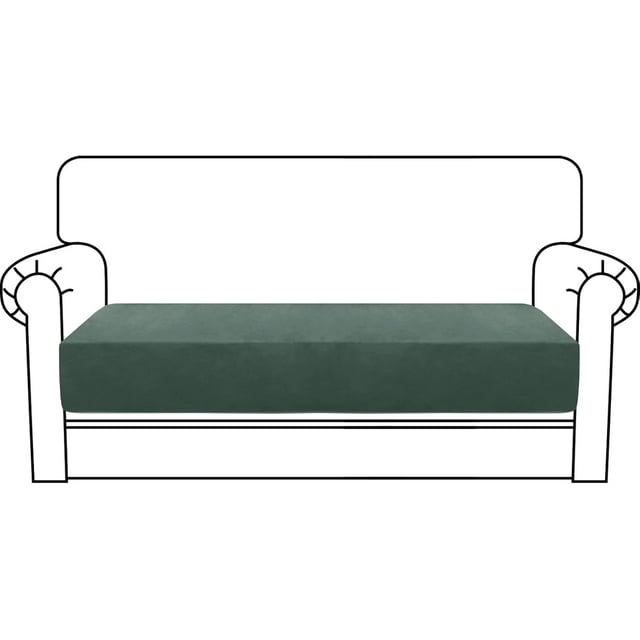 Housse de Méridienne en Velours Extensible, Housses de Canapé Sectionnel pour Sofa en L, Housse Ajustée Douce pour Coussin de Méridienne, Housse de Sofa avec Bas Élastique (Housse de Méridienne )