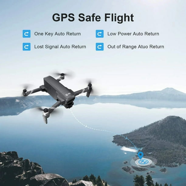 Drone GPS E88 Drone GPS Pliable avec Caméra 4K pour Adultes, Quadcopter  avec Moteur Brushless, Sac de Transport, Longue Plage de Contrôle, Drone  Vidéo en Direct RC Quadcopter Avions avec 1 Batterie 