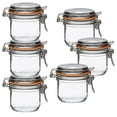 thumbnail image 2 of Le Parfait Super Terrine Jar | 7oz/Half Pint (Pack of 6) 200ml French Glass Jar, Airtight Rubber Seal & Glass Lid | Glass Jars for Kitchen Organization and Storage Containers for Essentials, 2 of 5