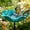 Blue, variant on Handmade Metal Flower Garden Stake with Bird Bath & pollinator Water Station, Bee Bath for Garden Metal Bee Water Feeder with Flower Design for Outdoor Yard Decor (1 PC)