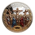 thumbnail image 2 of 10 Pcs Pièce Commémorative de Crucifixion Chrétienne, Usloyux Pièce Commémorative de Crucifixion, Pièce de Collection Religieuse de Résurrection à Double Face, Cadeau de Pâques pour Présentation à la Maison Ou au Bureau, 2 of 9