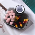 thumbnail image 4 of HUGFEGWE Daily Pill Organizer 6 Compartments,Mini Pill Container for Purse Pocket,Portable Pill Case for Vitamin,Cod Liver Oil,Supplement (Grey) UA824-24962, 4 of 5